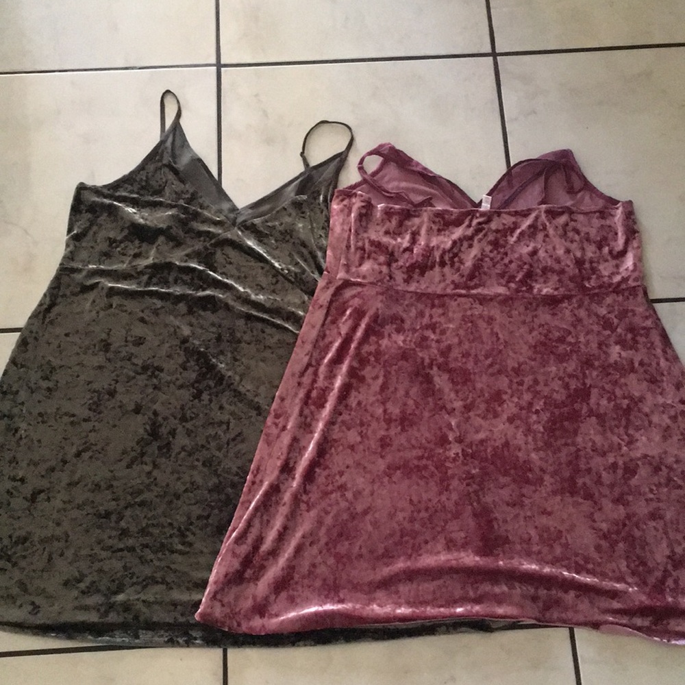 Two velvet dresses